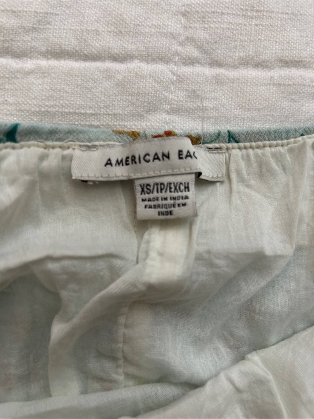 American Eagle Outfitters Light Blue Floral Skater Skirt - Picture 2 of 7